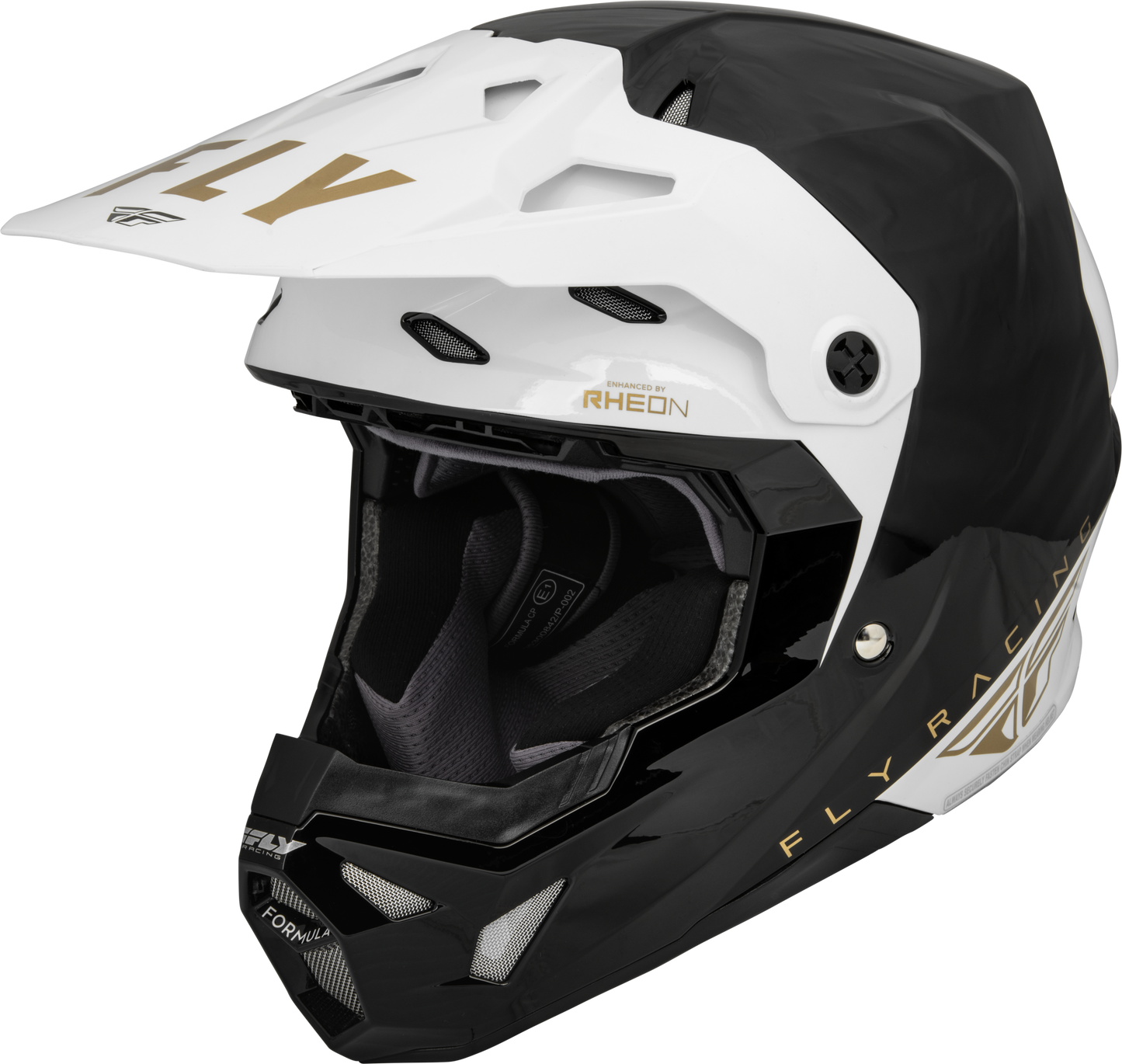 Formula Cp Slant Helmet Black/White/Gold Md