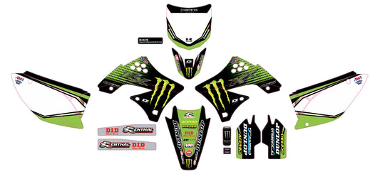 Complete Kit 19 Monster Kaw Kxf 450 White Bg