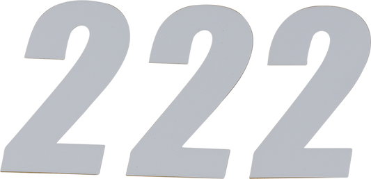 D'COR VISUALS SX Plate Number - #2 - White - 6" 45-16-2