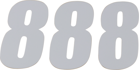D'COR VISUALS SX Plate Number - #8 - White - 6" 45-16-8