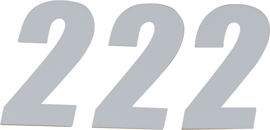 D'COR VISUALS SX Plate Number - #2 - White - 4" 45-14-2