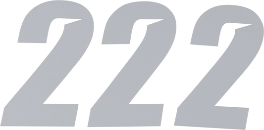 D'COR VISUALS Slash Number Plate - #2 - White - 6" 45-30-2