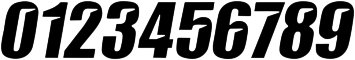 D'COR VISUALS Slash Number Plate - #4 - Black - 7" 45-31-4