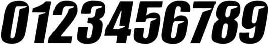 D'COR VISUALS Slash Number Plate - #9 - Black - 7" 45-31-9
