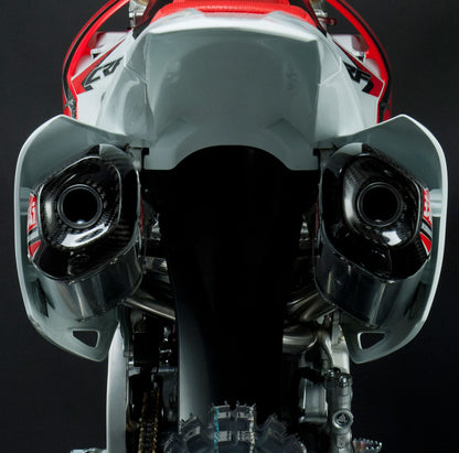 Rs 9 Header/Canister/End Cap Exhaust Dual System Ss Al Cf