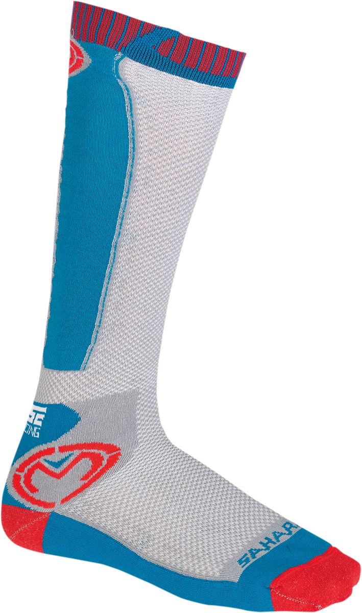 MOOSE OFFROAD Sahara Socks - Red/White/Blue - Small/Medium 3431-0601