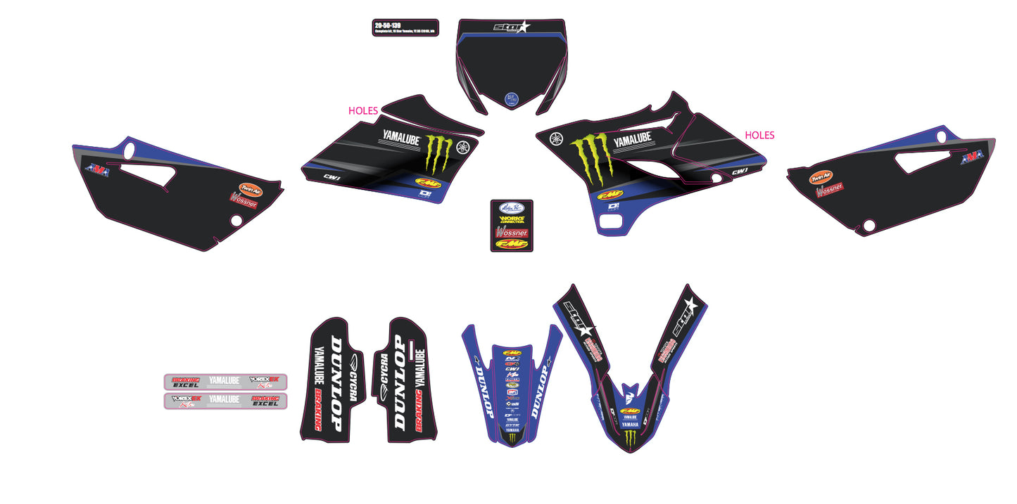 Complete Kit 19 Star Yam Yz 85 Black Bg