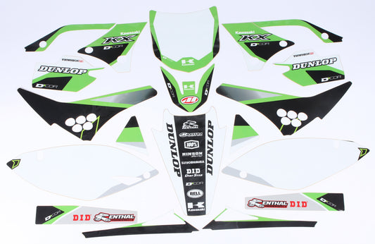 Kawasaki Raceline Graphics Complete Kit White
