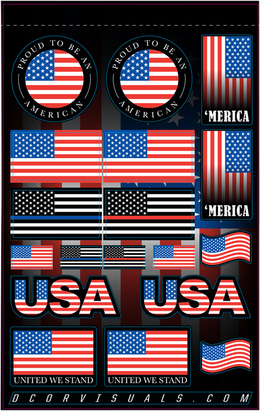 D'COR VISUALS Decal Sheet - USA