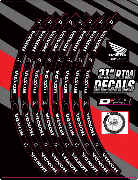 Rim Decals 21" Honda Logo Front