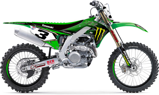 Complete Kit 19 Monster Kaw Kx 450 White Bg