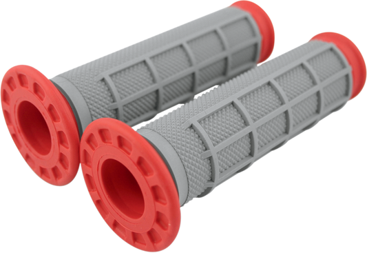 RENTHAL Dual-Compound ATV Grips - Half Waffle - Red G169