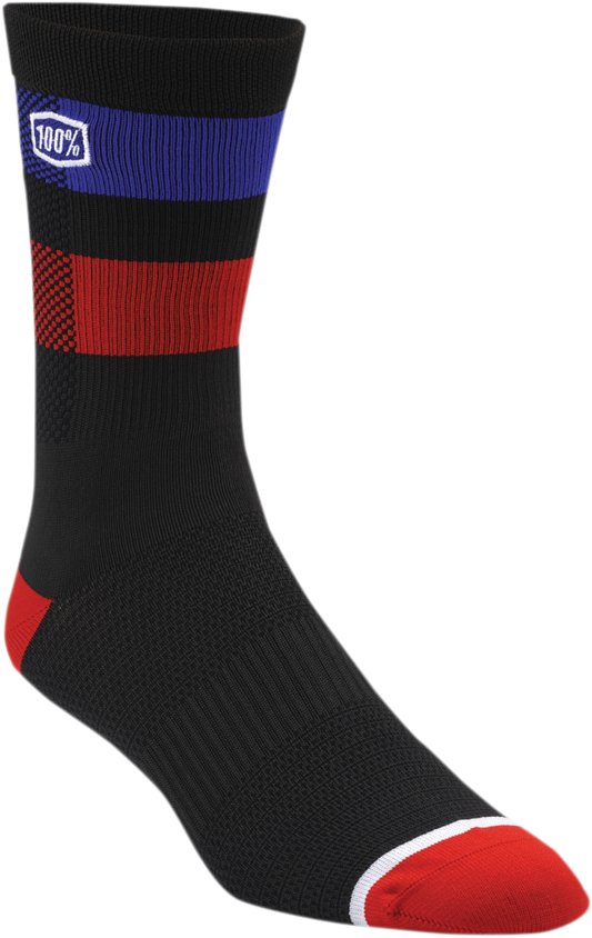 100% Flow Performance Socks - Black - Large/XL Size