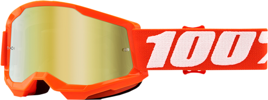 100% Youth Strata 2 Goggles - Orange - Gold Mirror