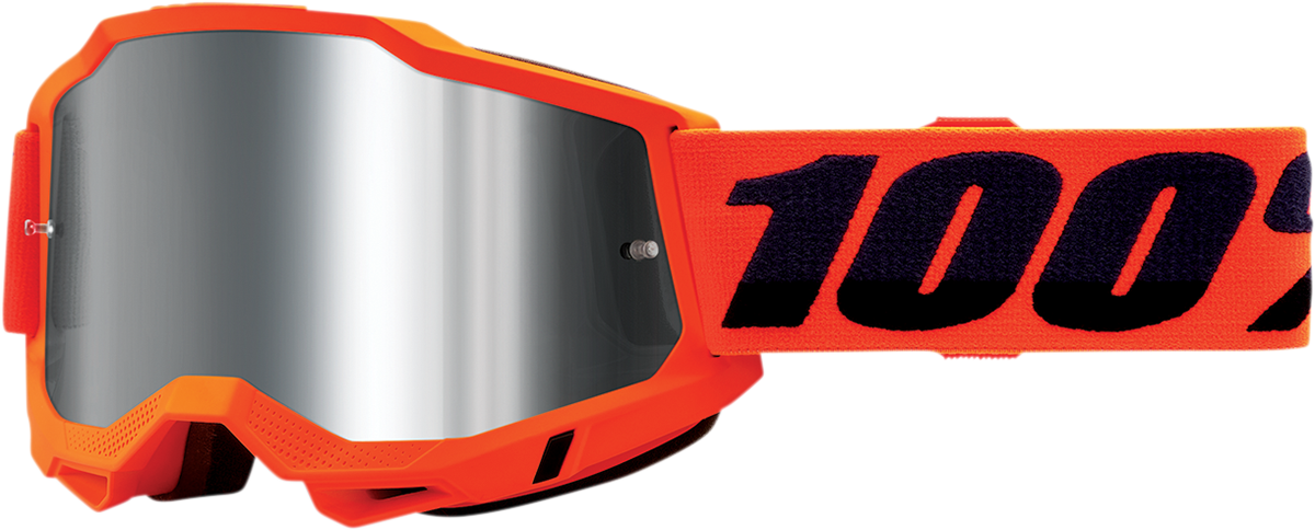 100% Accuri 2 Goggles - Neon Orange - Silver Mirror