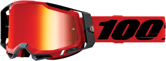 100% Racecraft 2 Goggles with Red Mirror