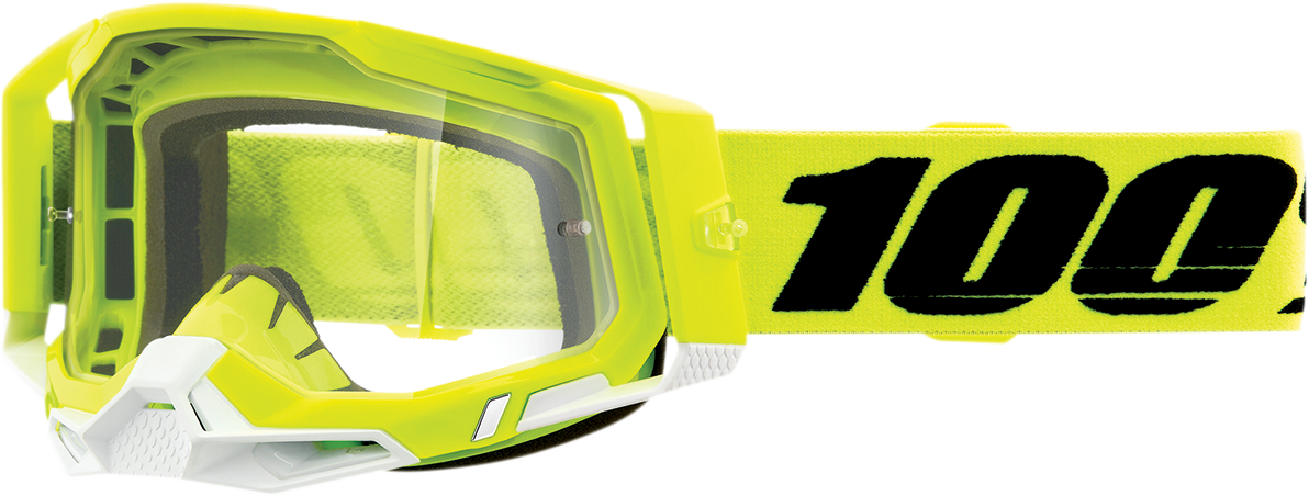 100% Racecraft 2 Goggles - Fluo Yellow