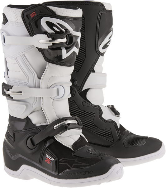 Youth Tech 7S Boots - Black/White - US 6