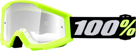 100% Strata Mini Yellow Green Goggles