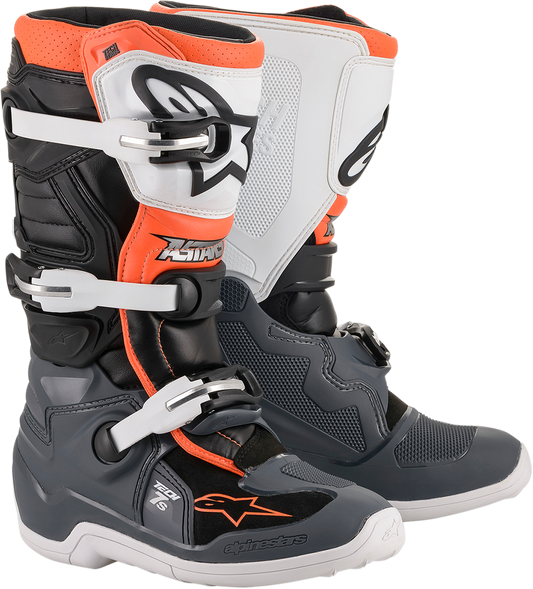 Alpinestars Tech 7S Boot - Black/Gray/White/Orange Fluorescent - US 6