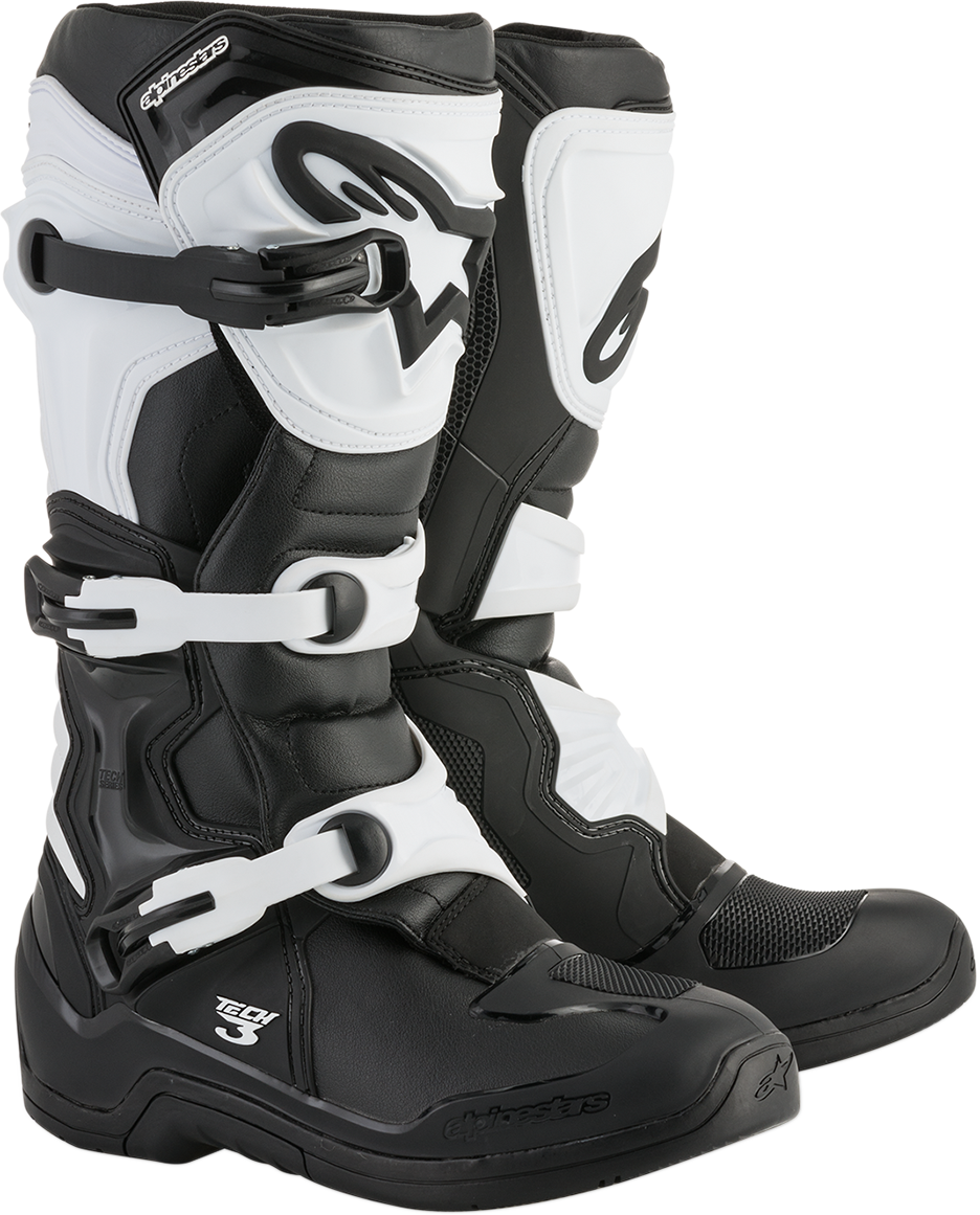 ALPINESTARS Tech 3 Boots - Black/White - US 9 size