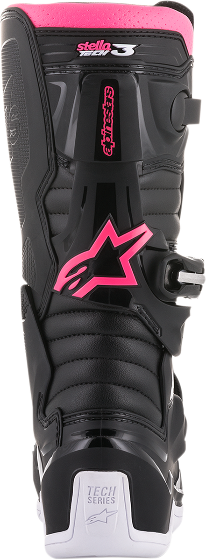 ALPINESTARS Stella Tech 3 Boots - Black/White/Pink - US 8 / EU 39 2013218-130-8