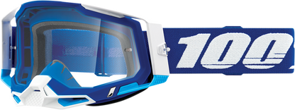 100% Racecraft 2 Goggles - Blue - Clear 50009-00002