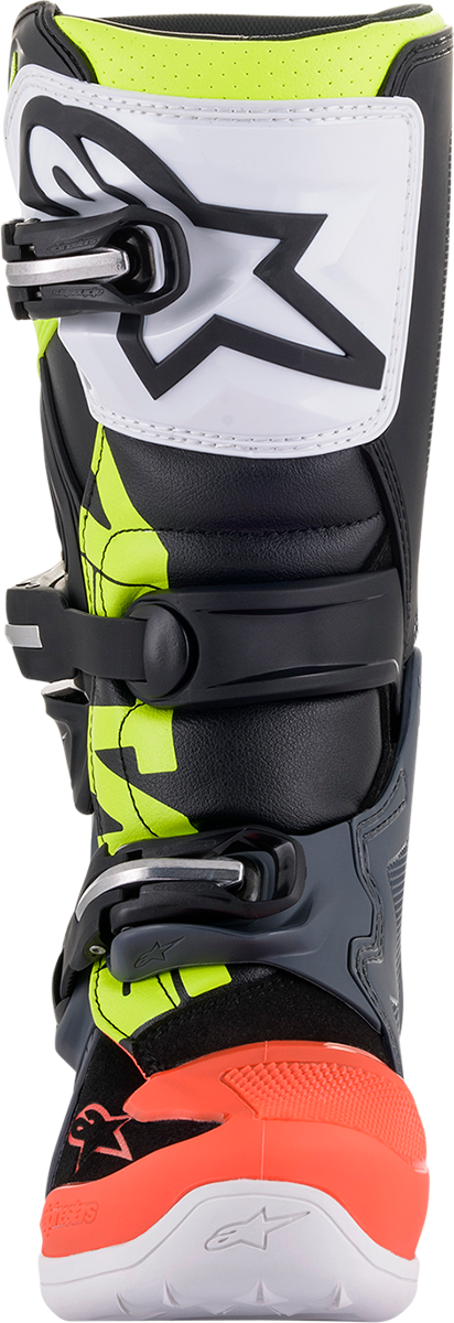 ALPINESTARS Youth Tech 7S Boots - Black/Gray/Red/White/Yellow - US 7 / EU 40.5 2015017-9058-7