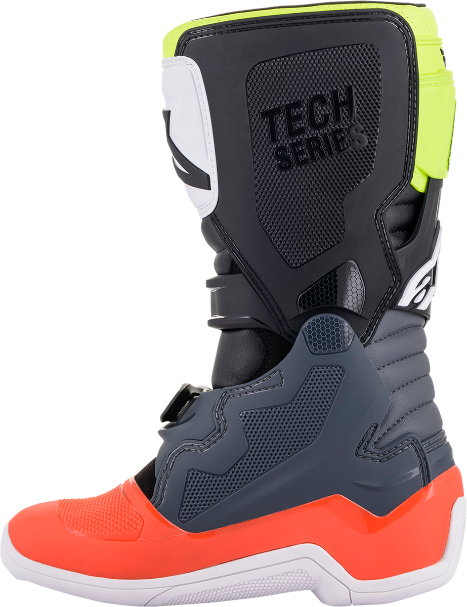 ALPINESTARS Youth Tech 7S Boots - Black/Gray/Red/White/Yellow - US 7 / EU 40.5 2015017-9058-7