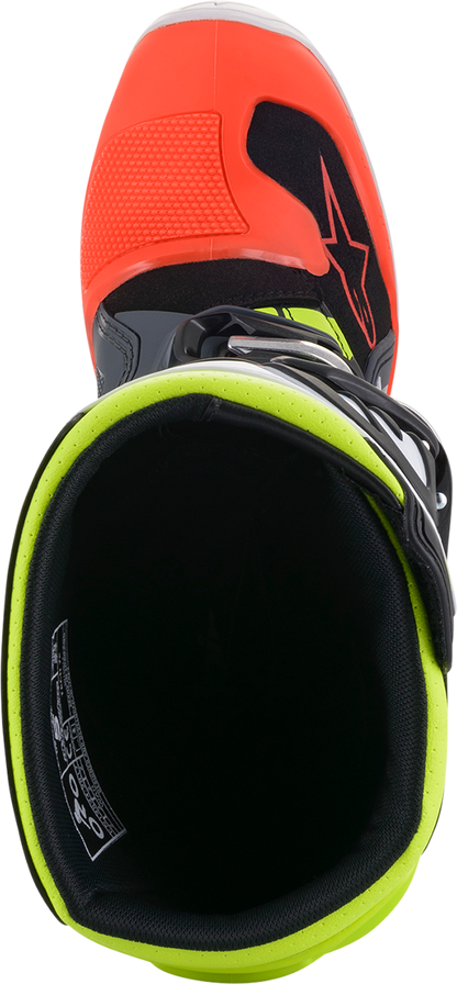 ALPINESTARS Youth Tech 7S Boots - Black/Gray/Red/White/Yellow - US 7 / EU 40.5 2015017-9058-7