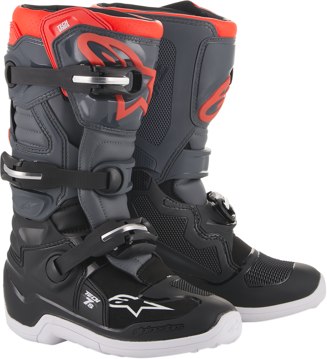 ALPINESTARS Youth Tech 7S Boots - Black/Gray - US 7 / EU 40.5 201501711337