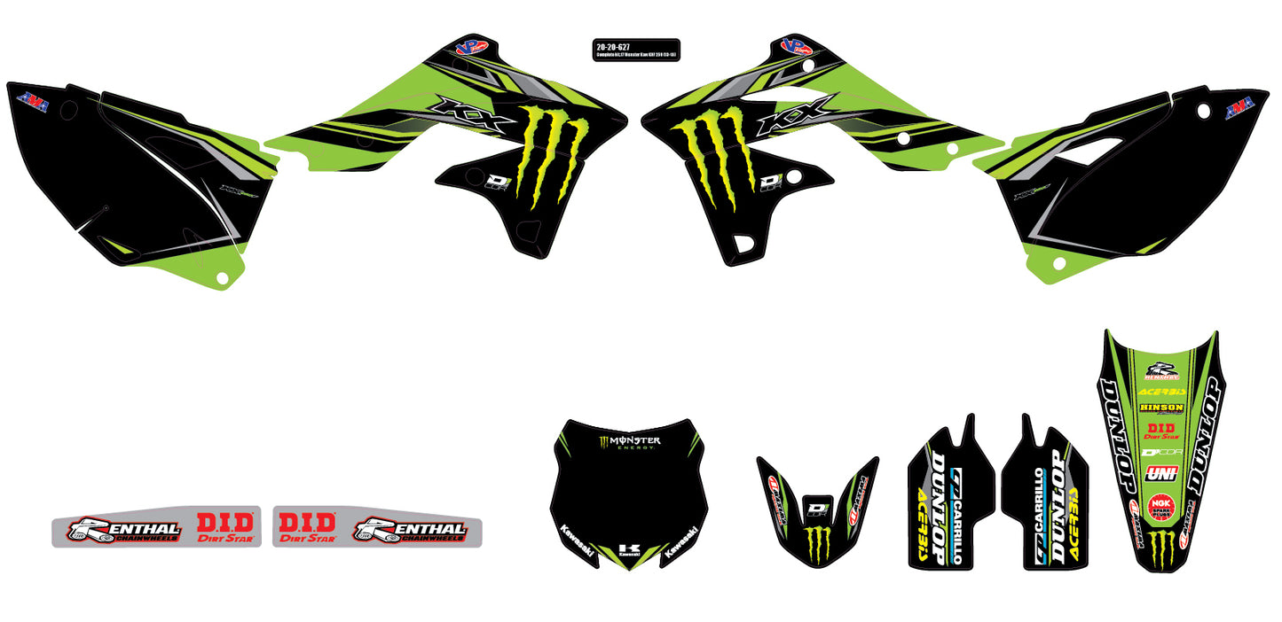 Kxf 250 Monster Complete Graphic Kit Black