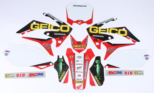 16 Geico Honda Complete Graphic Kit White