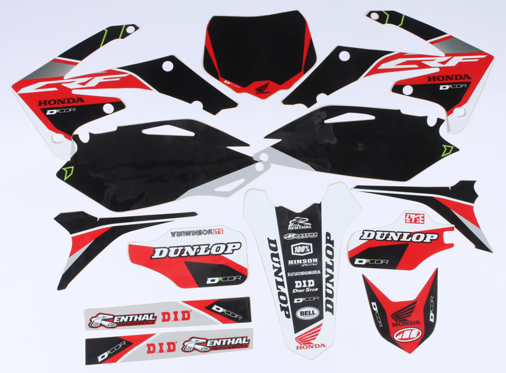 Honda Raceline Graphics Complete Kit Black