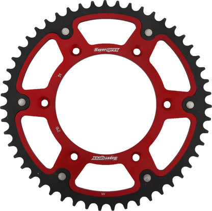 Rear Stealth Sprocket Alu/Stl 51t 520 Red Hon