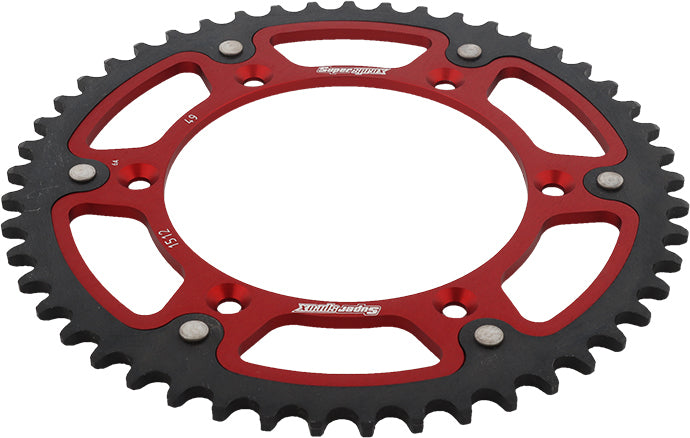 Rear Stealth Sprocket Alu/Stl 49t 520 Red Gas/She