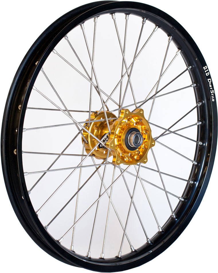 Front Wheel 1.60 X 21 Gold Hub Black Rim