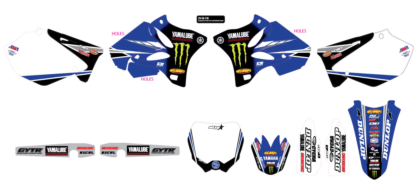 2018 Star Racing Yamaha Yz125/ 250 06 14 Complete Graphic Kit
