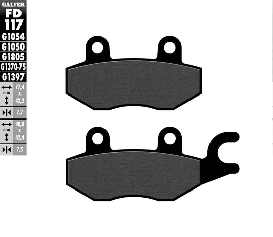 Brake Pads Semi Metallic Fd117g1054