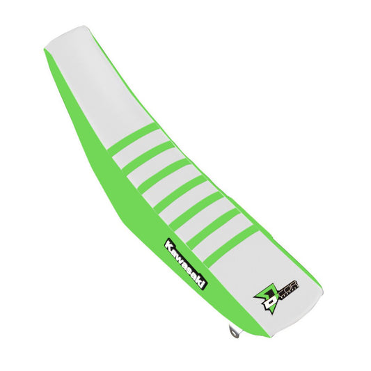 Seat Cover Green/White Green Ribs Kxf250/450