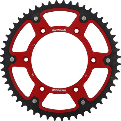 Rear Stealth Sprocket Alu/Stl 52t 520 Red Hon