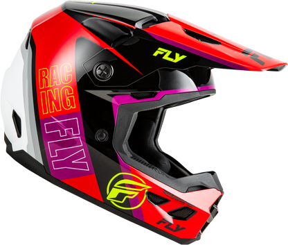 Kinetic Rally Helmet Red/Black/White Sm