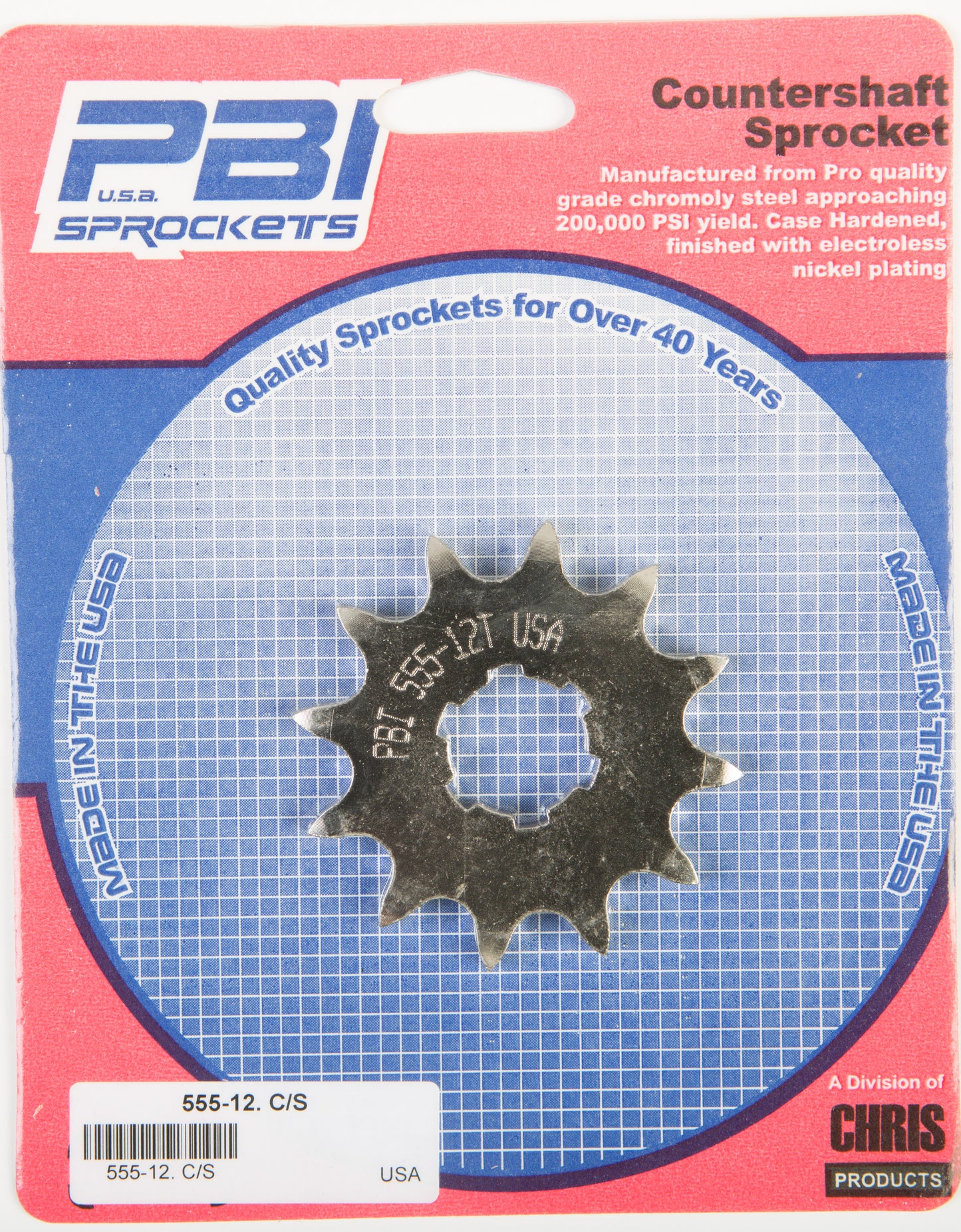 Front Cs Sprocket Steel 12t 520 Kaw/Suz/Yam