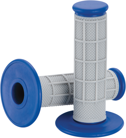 MOOSE RACING Grips - Qualifier - Half Waffle - Blue 1MG0715-EUM