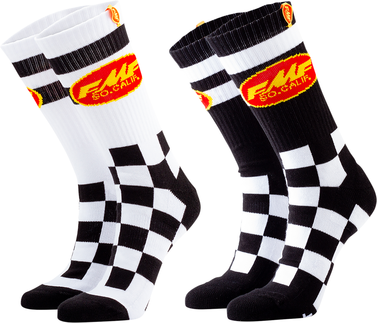 FMF Checker Socks - 2 Pack - One Size HO20194902
