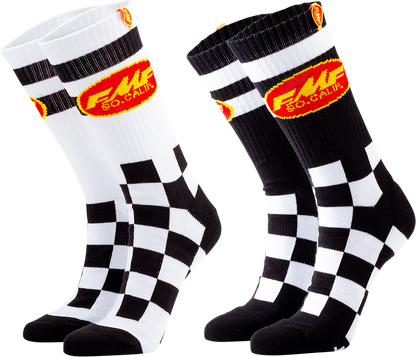 FMF Checker Socks - 2 Pack - One Size HO20194902