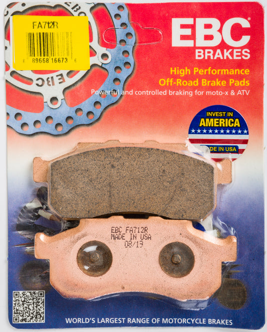 Brake Pads Fa712r Sintered R Series