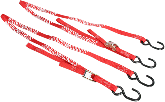 MOOSE RACING Soft-Tie Tie-Downs - Red 3920-0303