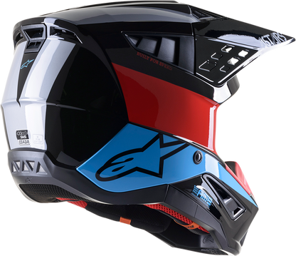 ALPINESTARS SM5 Helmet - Bond - Black/Red/Cyan - Large 8303522-1377-LG