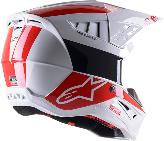 ALPINESTARS SM5 Helmet - Bond - White/Red - Small 8303522-2032-SM